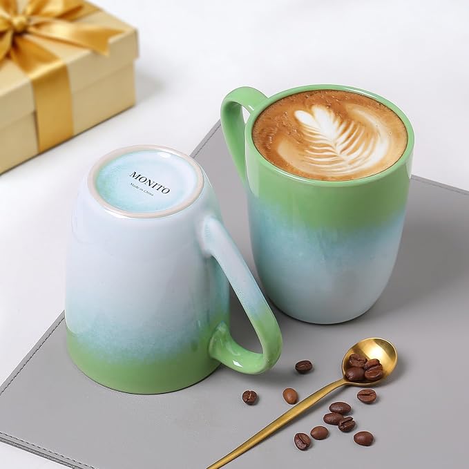 MONITO 17oz Ceramic Coffee Mugs Set of 6, Dishwasher&Microwave Safe, Reactive - Image 8