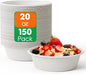 20 OZ 150 Count Disposable Compostable Paper Soup Bowls by ECOLipak