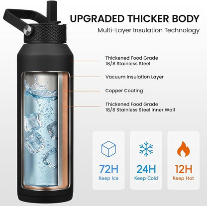 Konokyo 40 oz Insulated Stainless Steel Water Bottle - Image 2
