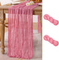 2 Pack Mauve Cheesecloth Table Runner10ft Rustic Sheer Gauze Runner | by MLMC