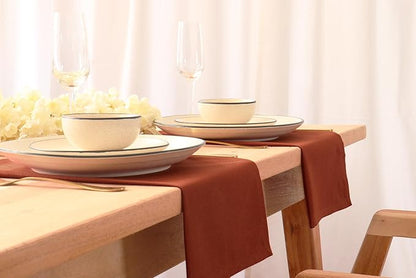 PurpleEssences Rust Set of 12 Cloth Dinner Napkins 100% Cotton 18x18 Inch - Soft Durable Washable - Ideal for Farmhouse Party Fall Thanksgiving - Perfect Everyday Use Table Linen - Rust