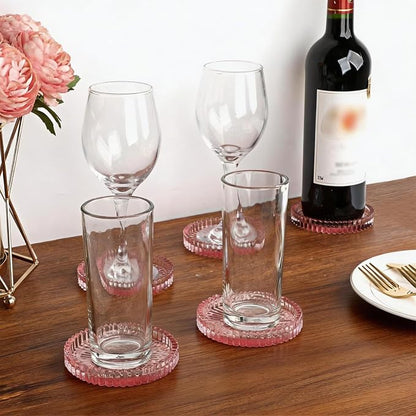 Modern Clear Glass Coaster Set of 8- Coffee Table Coasters, Crystal Coaster - Image 8