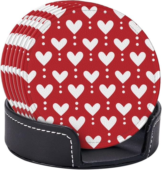 Valentines Day Red Heart Coasters - Image 2