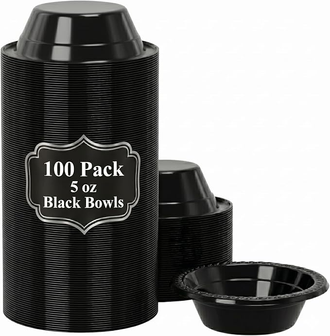 R-kay Black Small Plastic Bowls - 5 OZ by R-KAY