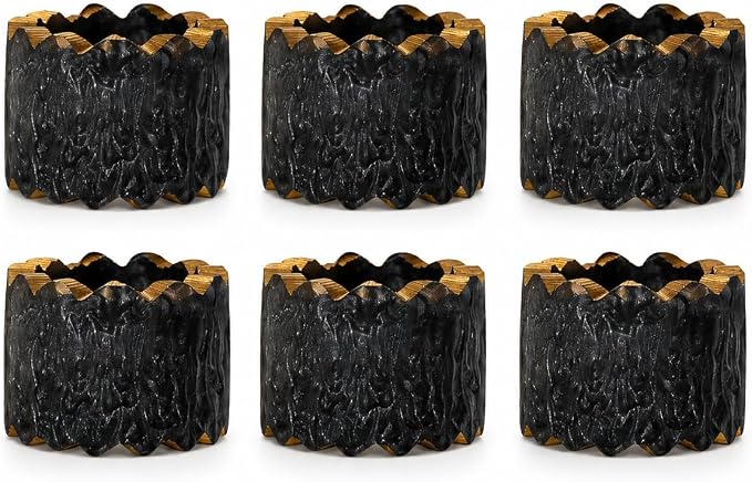 Epoxy Resin Napkin Rings Set of 6 by CLEENTABLE
