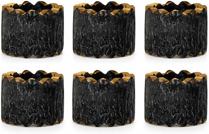 Epoxy Resin Napkin Rings Set of 6 by CLEENTABLE