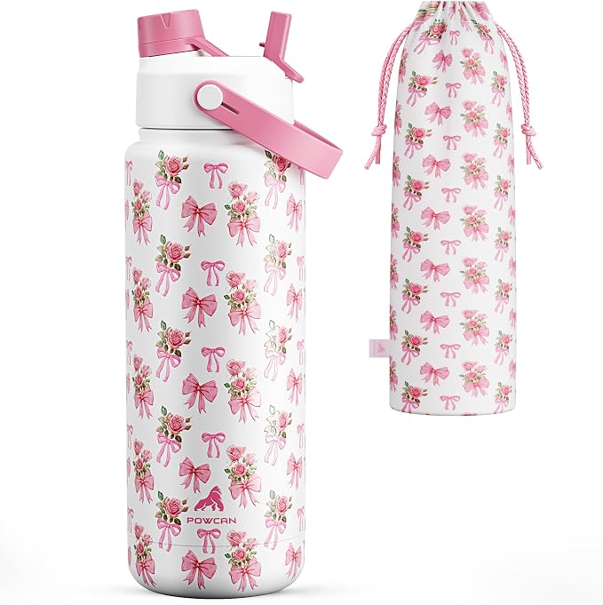 POWCAN 32 oz Insulated Water Bottle by POWCAN