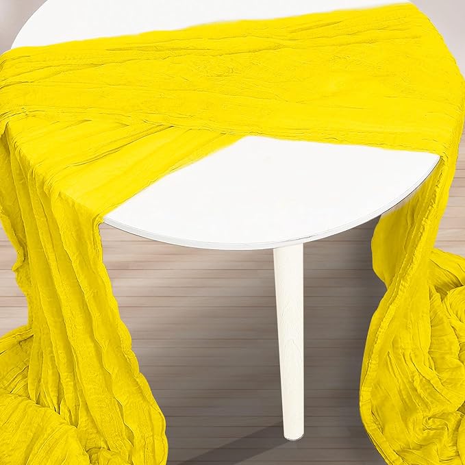 10 Pack Yellow Cheesecloth Table Runner 35x120 Inch 10Ft Rustic Gauze Cheese - Image 3