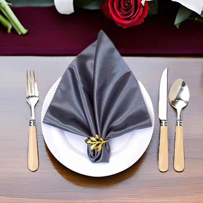Set of 100 Leaf Napkin Rings Metal Gold Leaf Napkin Ring, Napkin Rings Bulk - Image 6
