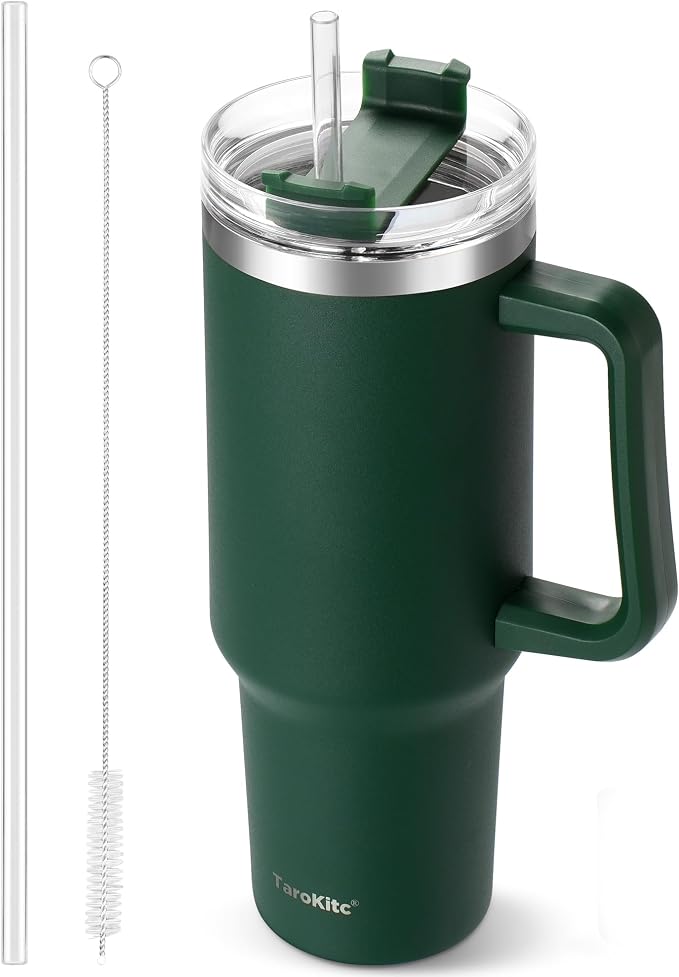 40 oz Tumbler with Handle | Stainless Steel Insulated Tumblers with Lids and by TaroKitc