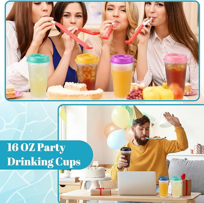 Honeydak 45 Pack 16 oz Reusable Coffee Cups - Image 5