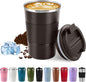 Vacuum Insulated Stainless Steel Travel Coffee Mug, Leak Proof Cup by SPLMIFA