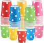 NatNarr 100 Pack Rainbow Polka Dots Paper Cups, 9oz Colored Party Cup | by NatNarr