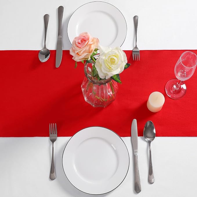 Manyshofu Red Satin Table Runner 12x108 - Image 3