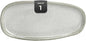 Organic Shape Highland Ceramic Serving Tray, 1pcs 11.625 * 5.125inch Handmade Reactive Glaze ceramic Tray with Wavy Edge, for Kitchen, Microwave & Dishwasher Safe, Scratch Resistant-grey