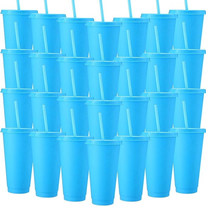 Honeydak 30 Pack Tumbler with Straw and Lid Bulk Cups by Honeydak