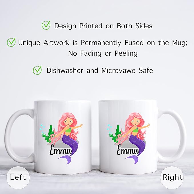 Personalized Mug for Kids, Girls | Customized Hot Chocolate, Coffee & Tea Cup | - Image 2