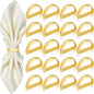 KPOSIYA Napkin Rings Set of 20, Metal Gold Napkin Rings Bulk by KPOSIYA