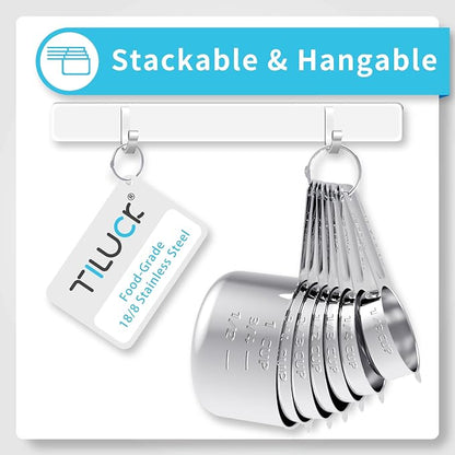 Stainless Steel Measuring Cups Set, Kitchen Gadgets - Image 3