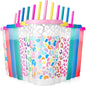 Meoky Plastic Cups with Lids and Straws by MEOKY