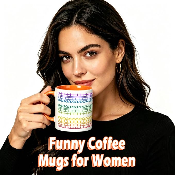 F This S Secret Hidden Message Coffee Mug, 11OZ Ceramic Orange Cup | Funny - Image 7