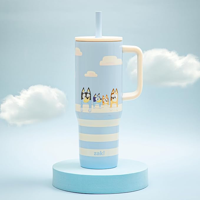Zak Designs Bluey 30oz Spill-Proof Insulated Stainless Steel Travel Tumbler | - Image 9
