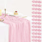 12 Pack Light Pink Table Runner Cheesecloth, Summer Rustic Sheer Gauze Table by BlueTopCoLtd