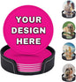 Custom Coasters Set of 6 Leather Coaster by YHPHRTA