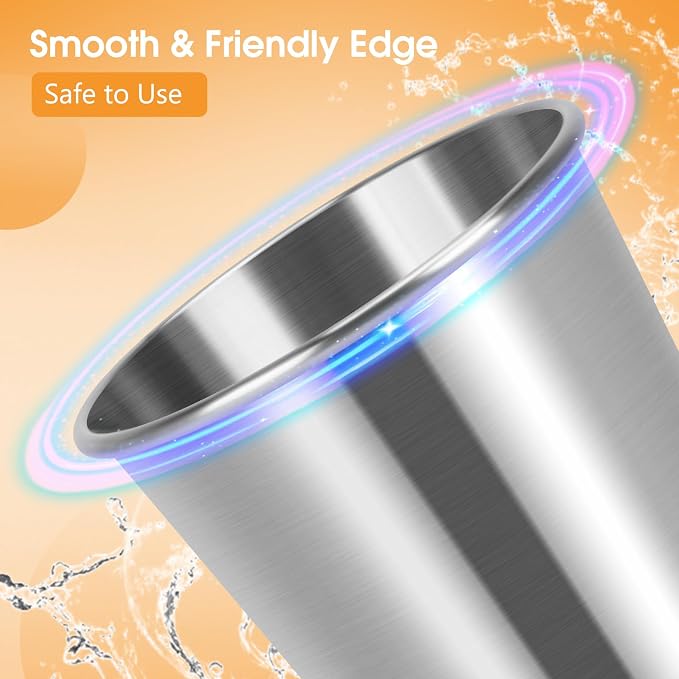 Stainless Steel Cups for Kids and Toddlers Stackable, 12oz Stainless Steel Kids - Image 4