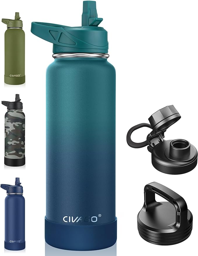 CIVAGO 40 oz Insulated Stainless Steel Water Bottle by CIVAGO