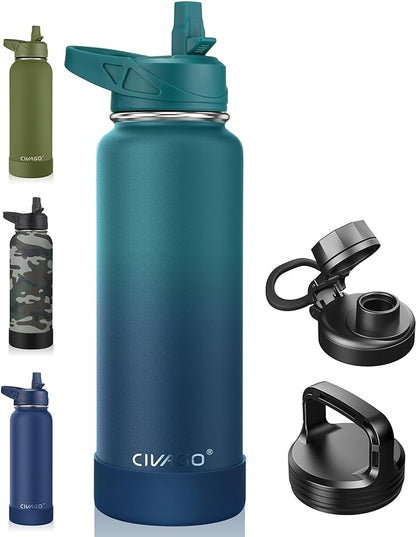 CIVAGO 40 oz Insulated Stainless Steel Water Bottle by CIVAGO