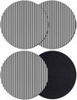 Black White Stripe Coasters Set of 4, Modern Minimalist Geometric Striped Soft by PIEPLE