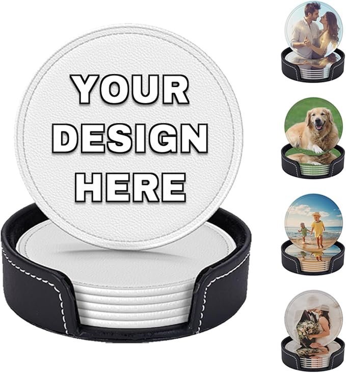 Custom Funny Coasters with Logo Picture Name by YHPHRTA