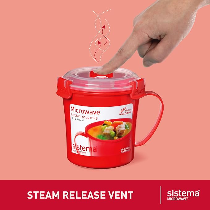 Sistema Microwave Containers | Soup Mug, Porridge Bowl & Noodle Bowl | Food - Image 3