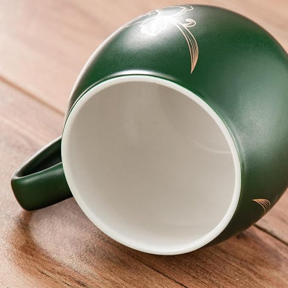 Yundu 12 OZ Ceramic Mug with Lid & Tea Strainer - Image 8