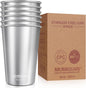 Stainless Steel Pint Cups 16oz/500ml, Stainless Steel Water Tumbler | Camping by MUMIGUAN