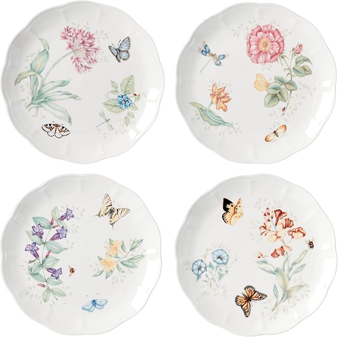 Lenox Butterfly Meadow Porcelain Dinner Plate Set by Lenox