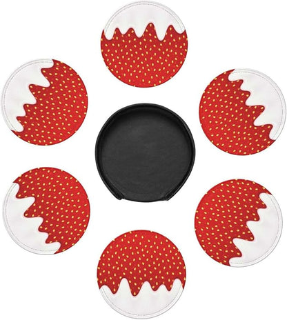 6 Pack Funny Strawberry Coaster - Image 3