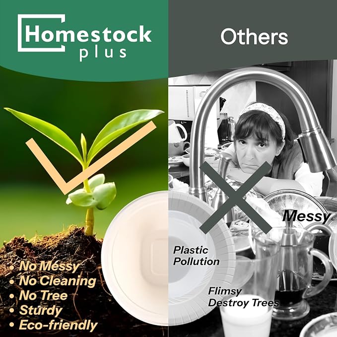 Large Disposable Bowls 48 Oz Heavy Duty Compostable Paper Bowls, Extra Large - Image 6