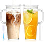 Birity 2Pack 40OZ Glass Tumbler by 24ozRibbedGlassCup