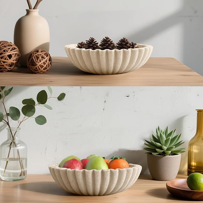 10'' Large Ruffle Decorative Fruit Bowl - Image 5