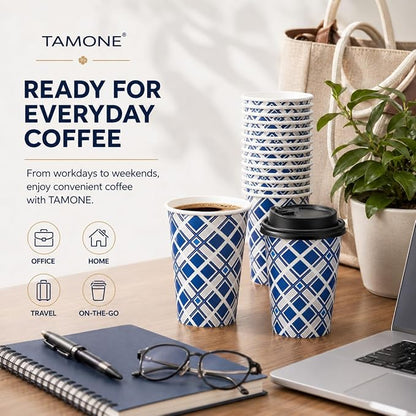 Tamone 100 PACK 12OZ Disposable Coffee Cups - Image 8
