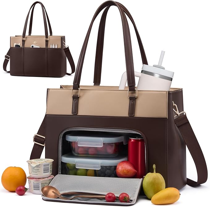 LOVEVOOK Lunch Bag for Women, Work Laptop Tote Bag by LOVEVOOK