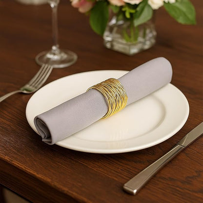6 PCS Gold Metal Napkin Rings - Image 4