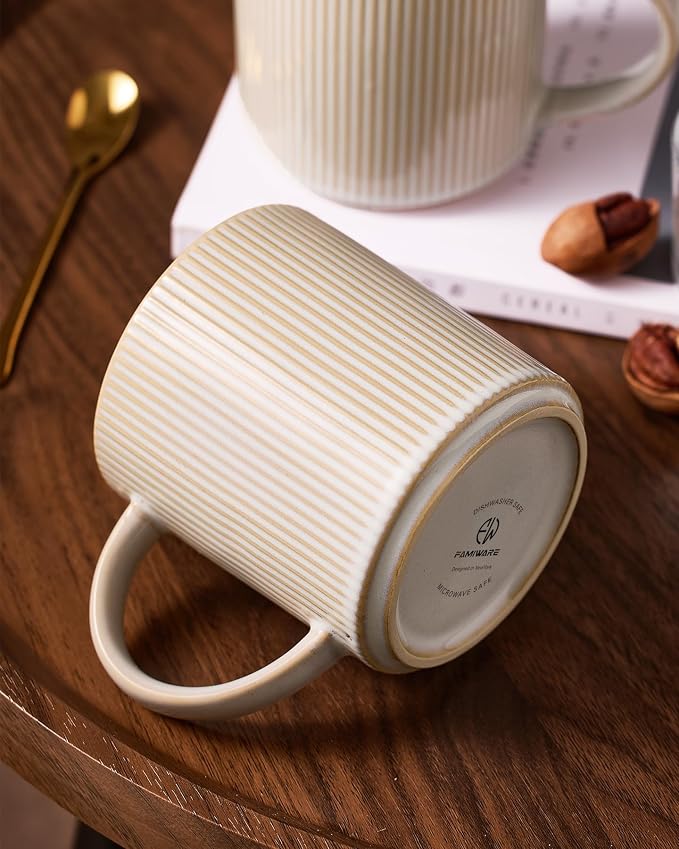 famiware Coffee Mug Set for 8, Star 16 oz Catering Mugs Cup Set - Image 6
