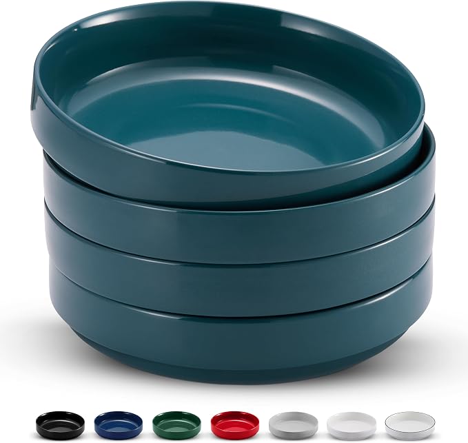 KooK Pasta Bowl, Bowl Plate, Low Bowl, Plate Bowls, Ceramic Large Shallow Bowls by Kook