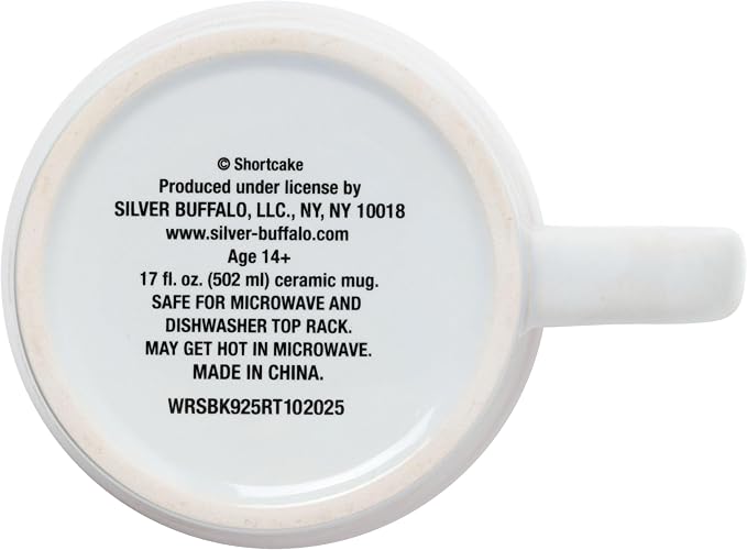 Silver Buffalo Strawberry Shortcake Quote, Wide Latte Ceramic Mug, 17oz | Bake - Image 4