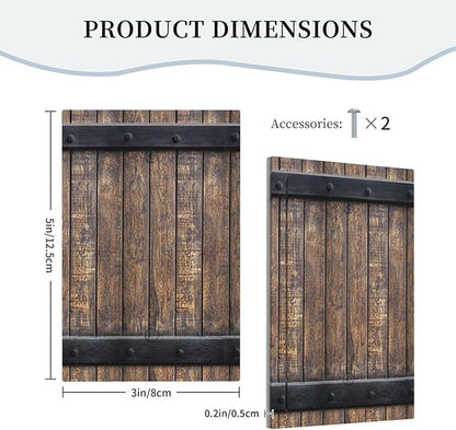 Light Switch Cover Rustic Barn Door Vintage Country Wood Board Wall Plate Cover 1 Gang Blank No Device Decorative Outlet Covers Electrical Switchplate for Farmhouse Cabin Decor