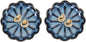 uxcell 2Pcs Ceramics Jewelry Plate, Sunflower Shape Key Holder Bowl for Entryway Table Decor Small Ring Tray Dish Gift for Women Girlfriend, Gradient Blue