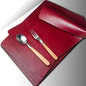 Classic Red Leather Effect Placemats Set of 6, Vinyl Faux Leather Place mats by Unknown